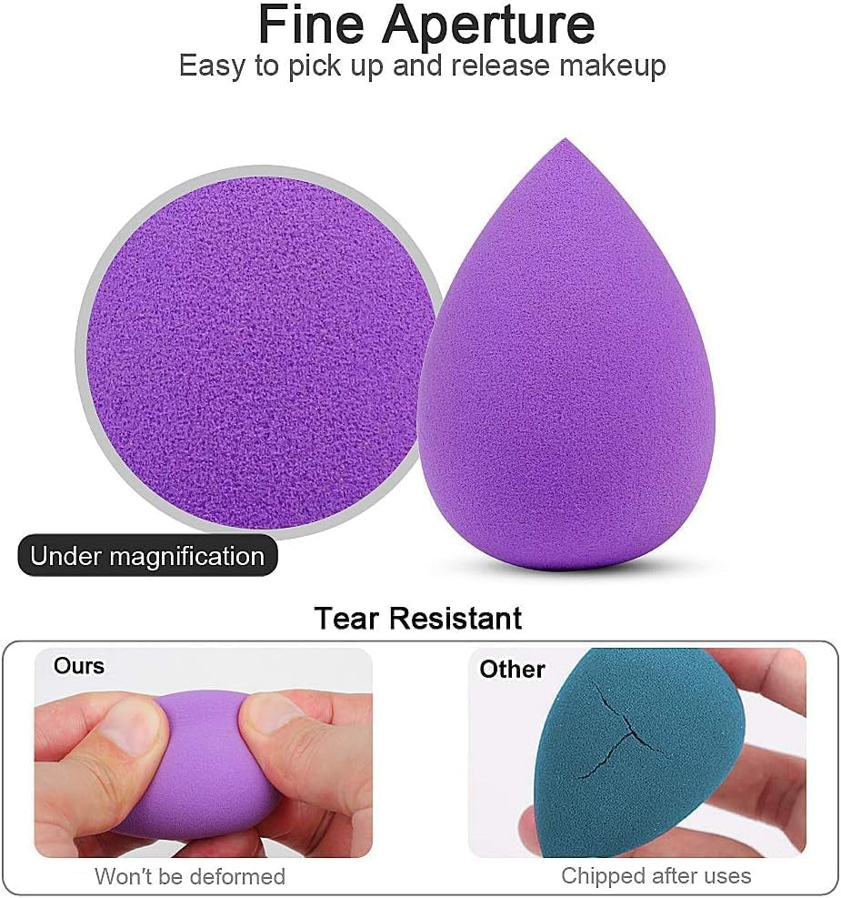 Makeup Sponge Blender, 6Pcs Foundation Makeup Beauty Sponge for Liquid, Powder and Cream